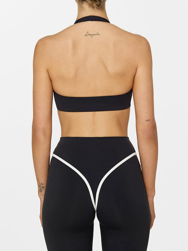 BUYCO Female Stripes Backless Sports Bras