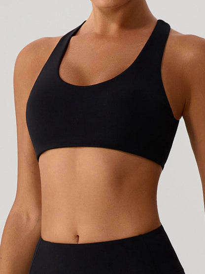 BUYCO Female Big Heart Shape Cross Back Sports Bras