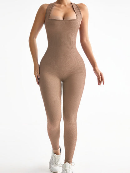 BUYCO Female Cross Back Ribbed Jumpsuit