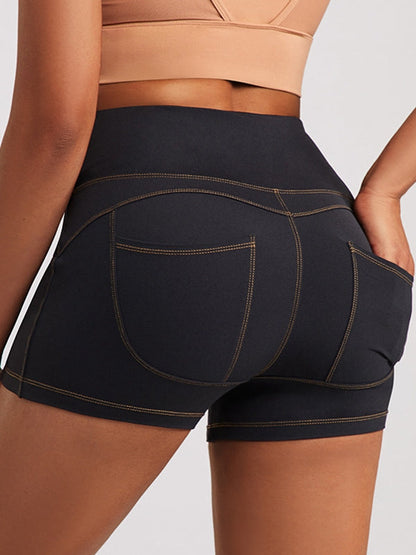 BUYCO Female Fitted Denim Pocket Quick-dry Shorts