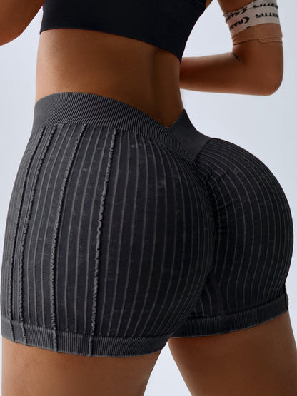 BUYCO Female Deep V Back Ribbed Fit Shorts