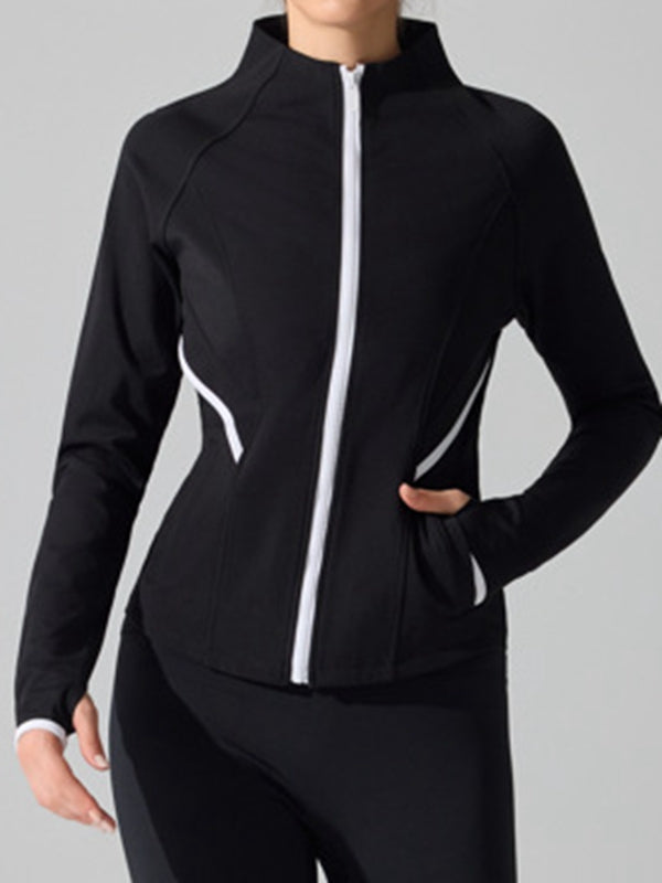 BUYCO Female Fleece Zipper Thumbhole Jacket