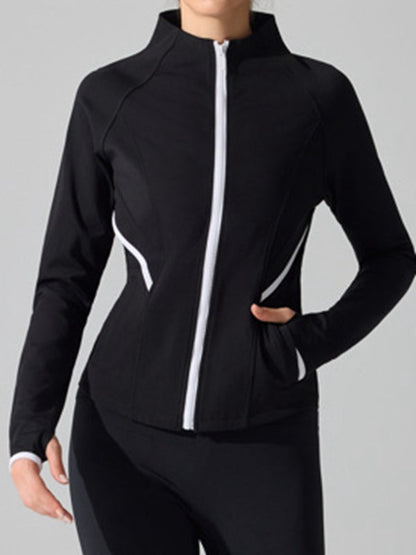 BUYCO Female Fleece Zipper Thumbhole Jacket