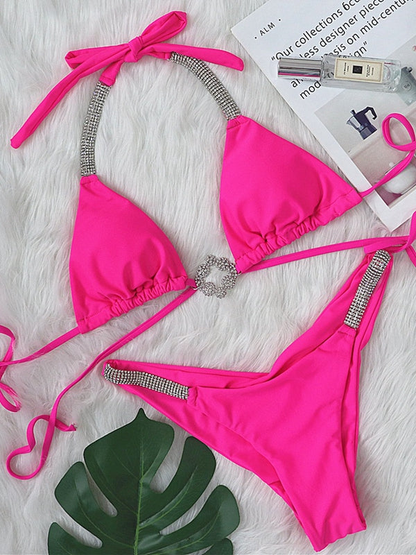 BUYCO Female Fitted Flower Print Bikini Set