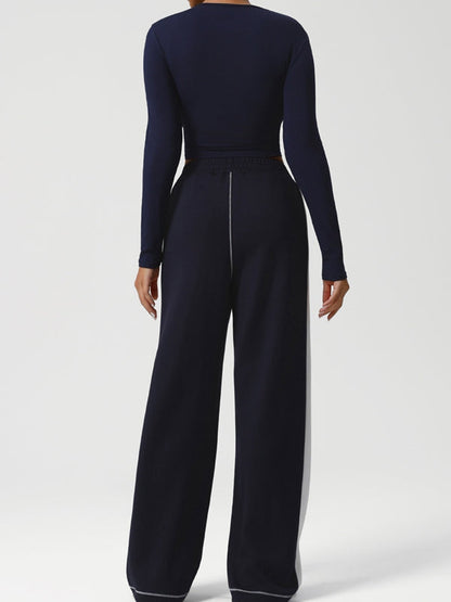 BUYCO Female Contrast Color Stripes Pocket Tracksuit