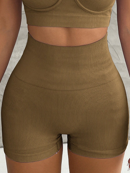 BUYCO Female Ribbed Push-up Short Tracksuit