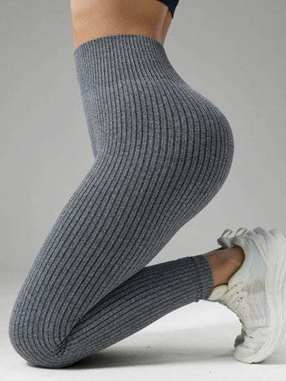 BUYCO Female Ribbed High-rise Leggings