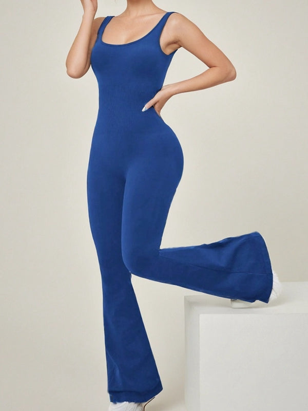BUYCO Female Cross Back Flare Jumpsuit