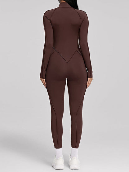 BUYCO Female Fitted Zipper Stitch Performance Jumpsuit