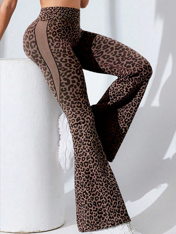 BUYCO Female Leopard Print Flare Leggings