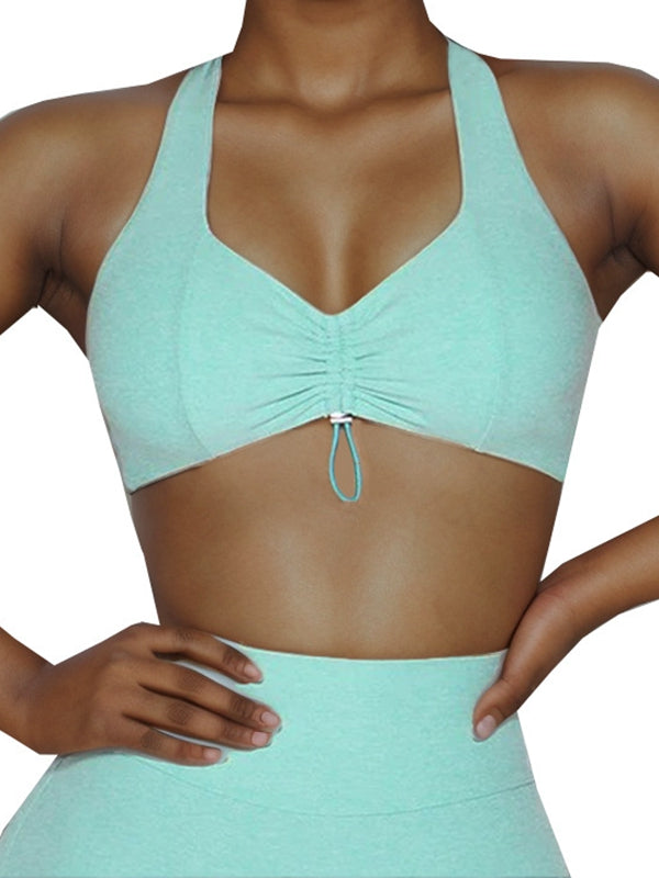 BUYCO Female Backless Deep V Back Short Tracksuit