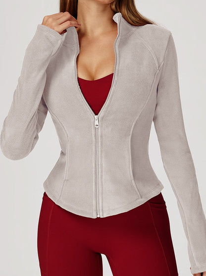 BUYCO Female Pocket Zipper Fleece Jacket