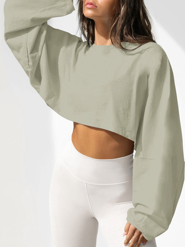 BUYCO Female Casual Cropped Hoodie