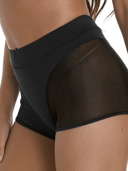 BUYCO Female Fitted Sheer Mesh Quick-dry Shorts
