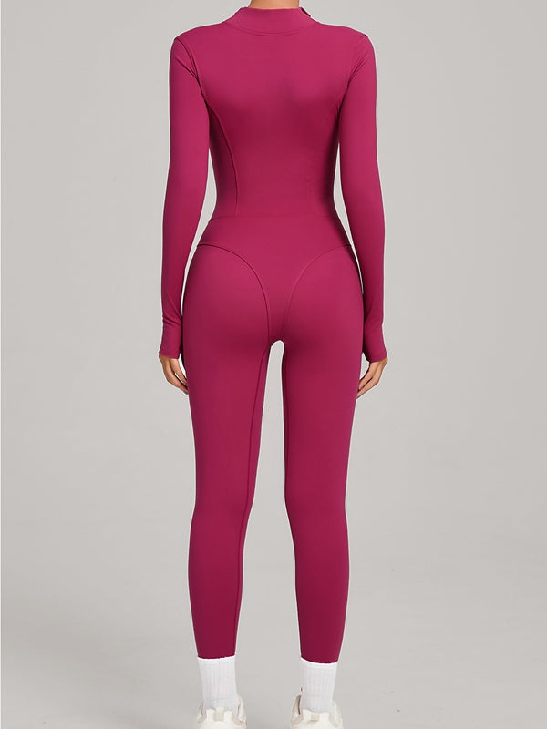 BUYCO Female Fitted Zipper Fleece Jumpsuit