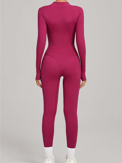 BUYCO Female Fitted Zipper Fleece Jumpsuit