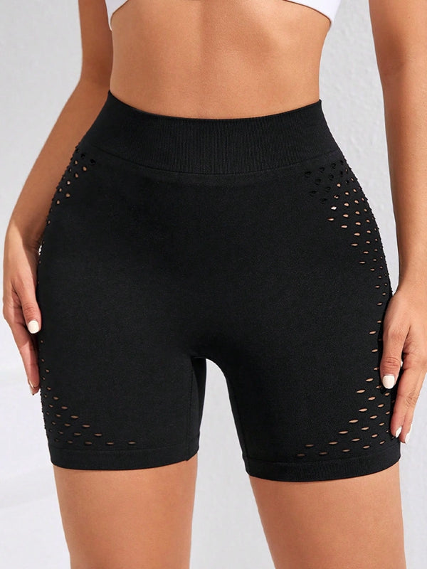BUYCO Female Fishnet Elastic Tight Modern Fit Shorts