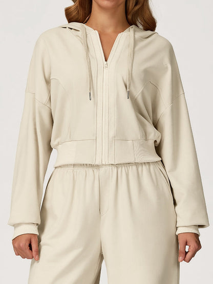 BUYCO Female Pocket Casual Zipper Hoodie