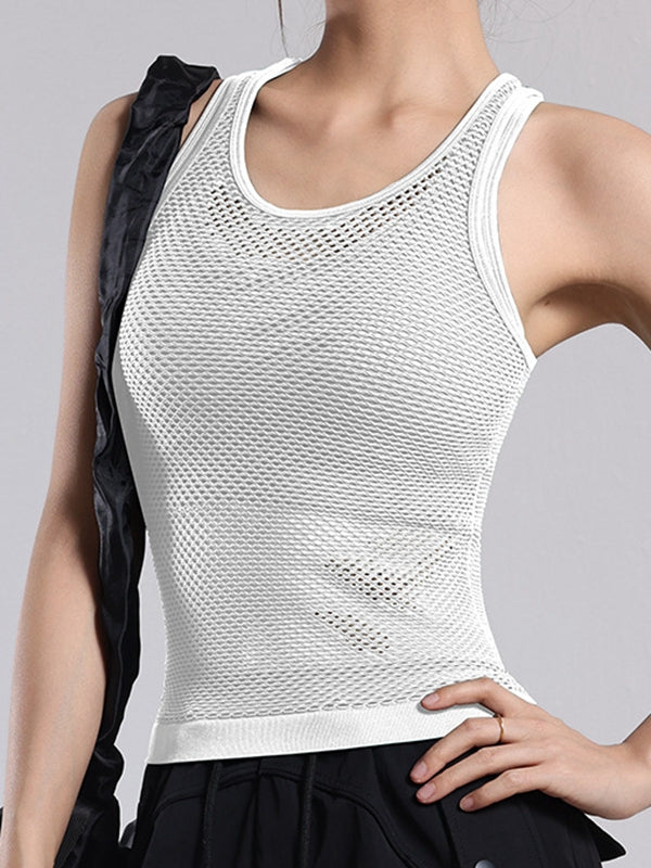 BUYCO Female Fitted Fishnet Quick Dry Tank