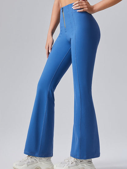 BUYCO Female Fitted Denim Zipper Flare Leggings