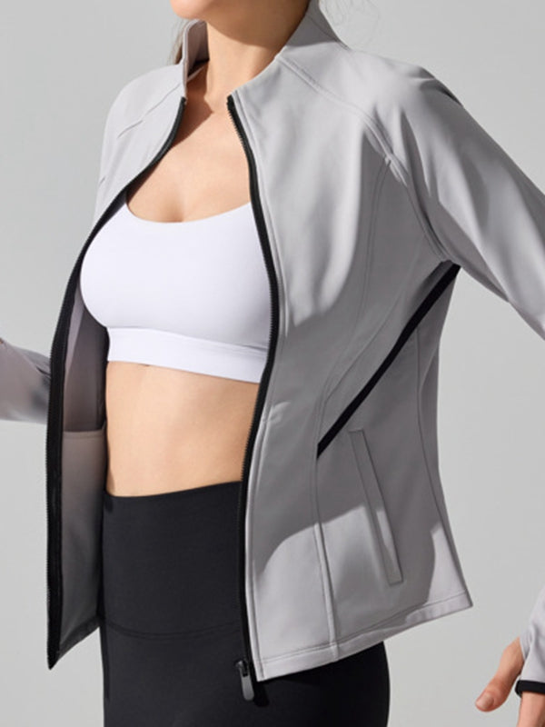 BUYCO Female Fleece Zipper Thumbhole Jacket