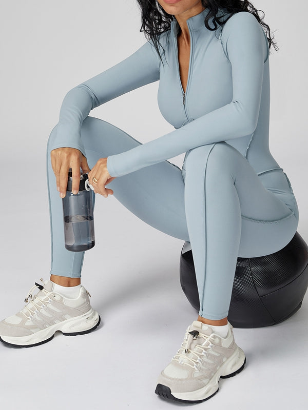 BUYCO Female Fitted Zipper Stitch Performance Jumpsuit