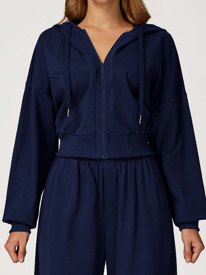 BUYCO Female Pocket Casual Zipper Hoodie