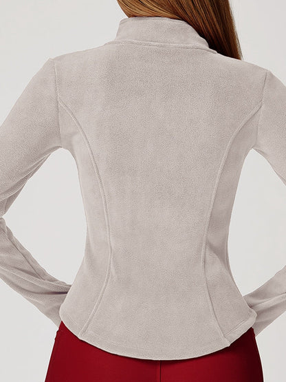 BUYCO Female Pocket Zipper Fleece Jacket