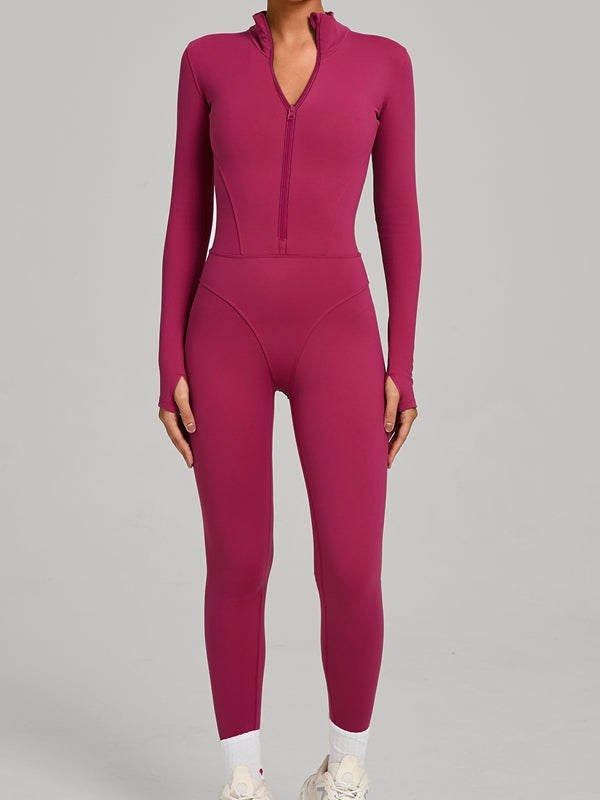 BUYCO Female Fitted Zipper Fleece Jumpsuit