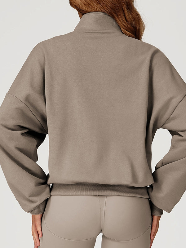 BUYCO Female Zipper Pocket Casual Hoodie