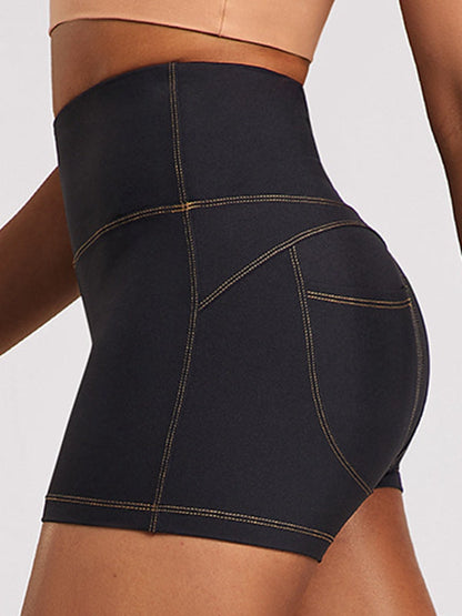 BUYCO Female Fitted Denim Pocket Quick-dry Shorts