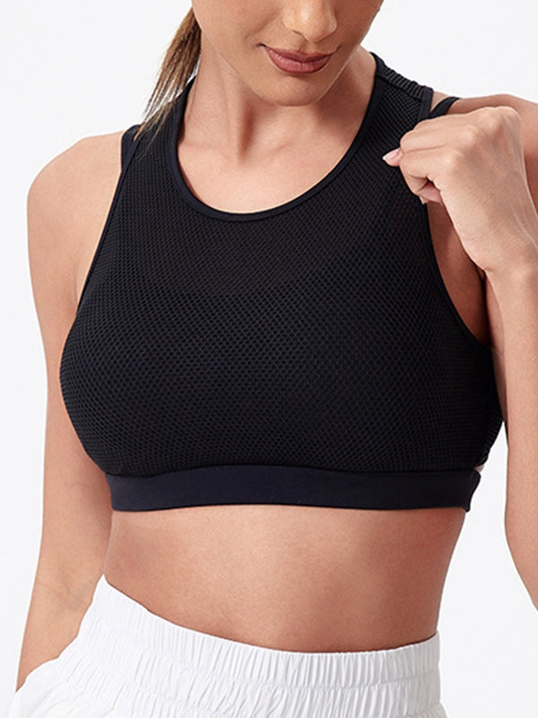 BUYCO Female Fishnet Yoga Sports Bras