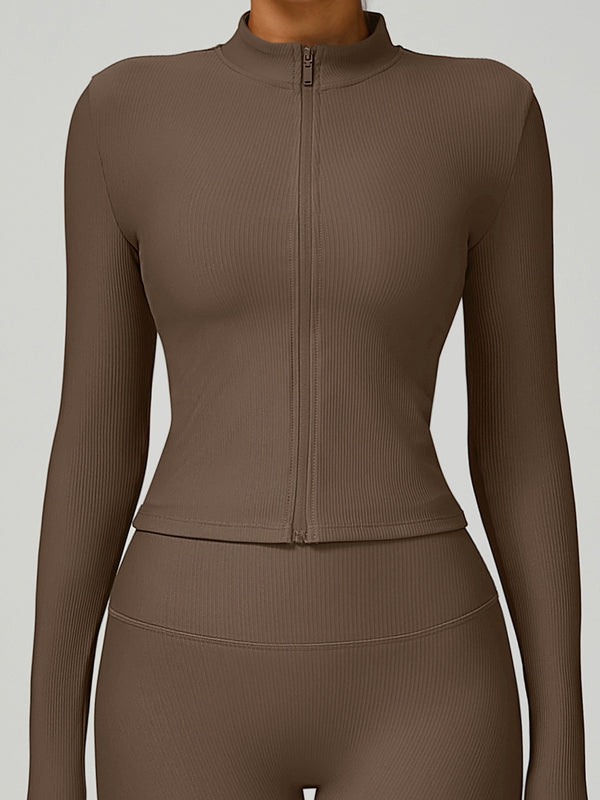 BUYCO Female Ribbed Zipper Jacket