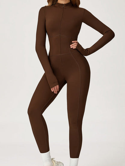 BUYCO Female Fitted Zipper Corset Fleece Jumpsuit