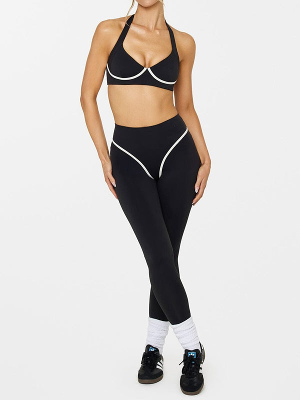BUYCO Female Stripes Push-Up High-rise Leggings