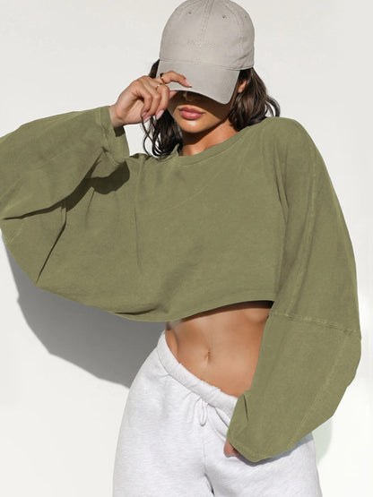BUYCO Female Casual Cropped Hoodie