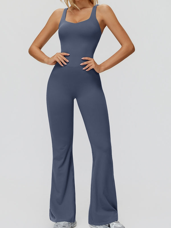 BUYCO Female Cross Back Flare Jumpsuit