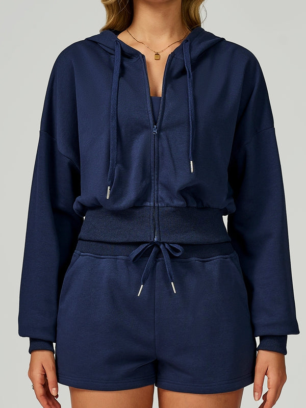 BUYCO Female Feleece Pocket Casual Zipper Hoodie