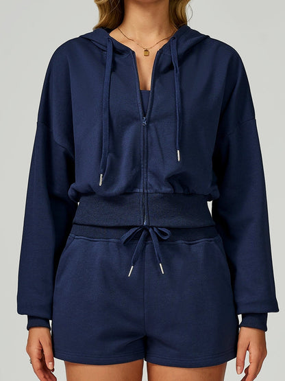 BUYCO Female Feleece Pocket Casual Zipper Hoodie