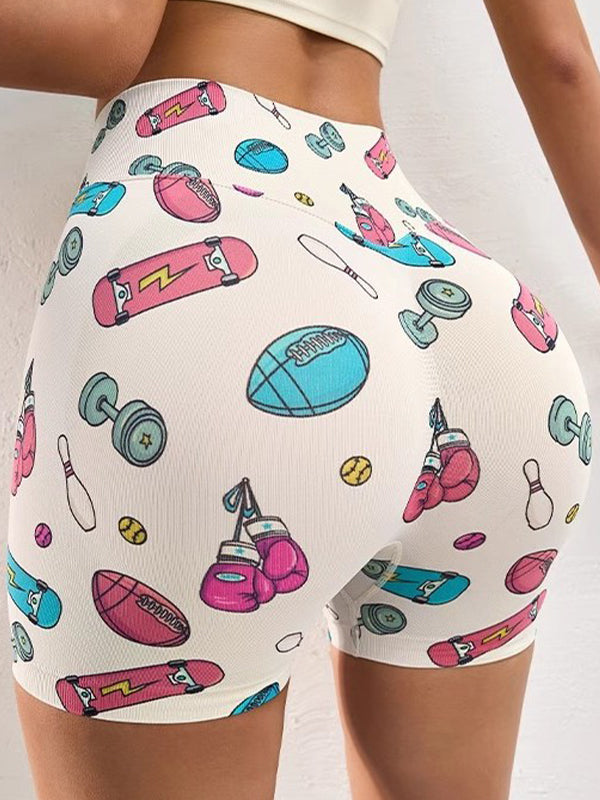 BUYCO Female Print Push Up Design Quick Dry Fit Shorts